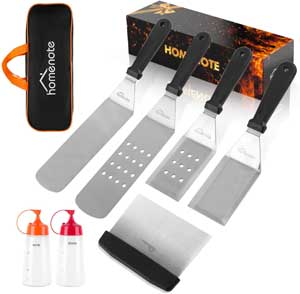 Griddle Accessory Kit with Spatulas, Scraper, Oil Bottles