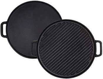Round Griddle Grill Cook Plate for Stovetop or BBQ